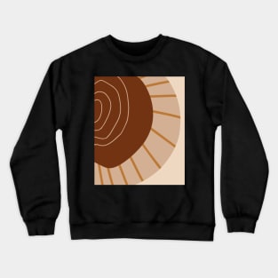 Warm Toned Sguiggle  Boho Abstract Shapes  Design Crewneck Sweatshirt